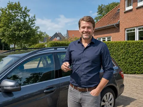Verkäufer aus Delitzsch mit dem verkauften Fahrzeug